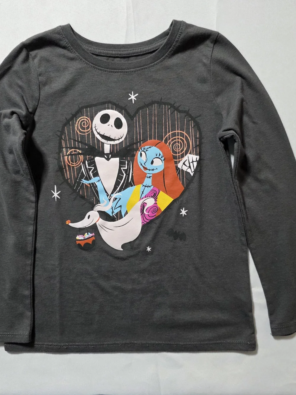 Disney The Nightmare Before Christmas Jack & Sally Tee Size 6